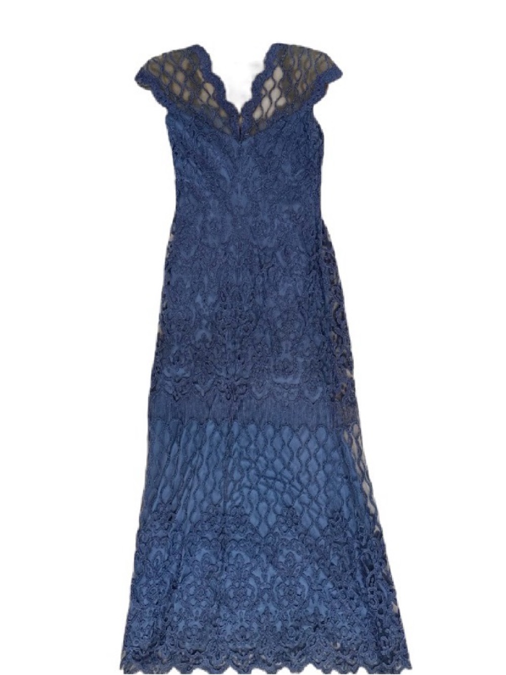 Tadashi Shoji Lace Cap-Sleeve Maxi Dress